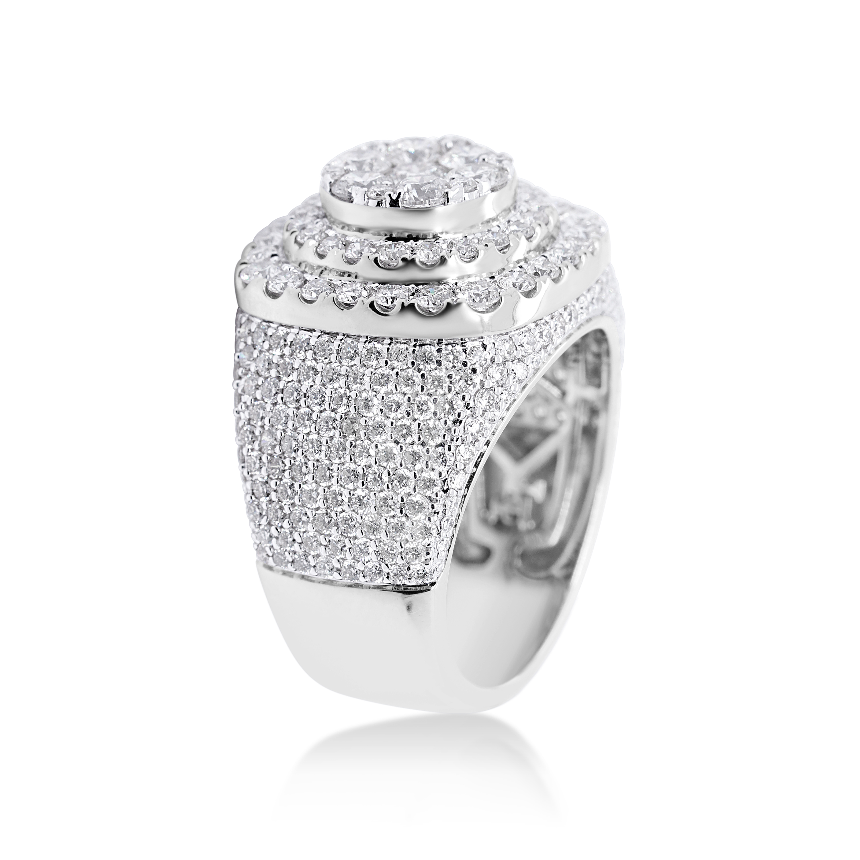 Diamond Ring 4.80 ct. 14K White Gold